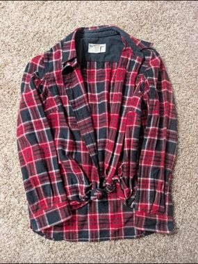 Pendleton Red and Black Plaid Button-Down Shirt